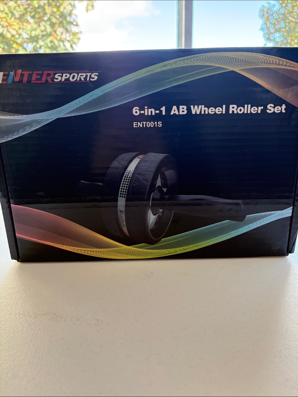ENTERSPORTS 6-in-1 AB Wheel Roller Set - Black